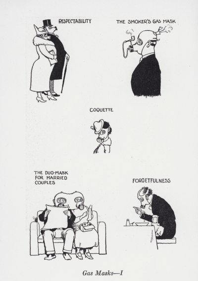 ガスマスク - I (litho) 作： William Heath Robinson