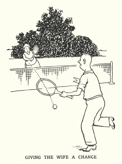 妻にチャンスを」（リトグラフ 作： William Heath Robinson
