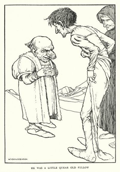 彼は少し耳の遠い年寄りだった（リトグラフ 作： William Heath Robinson