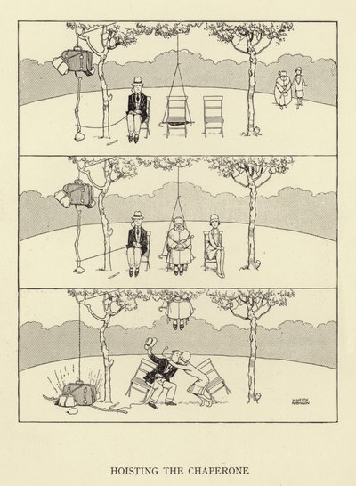 シャペローネの巻き上げ 作： William Heath Robinson
