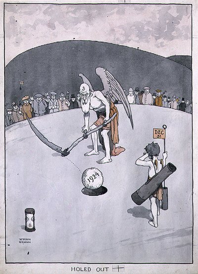 The Bystander」のイラスト、「Holed Out」。 作： William Heath Robinson
