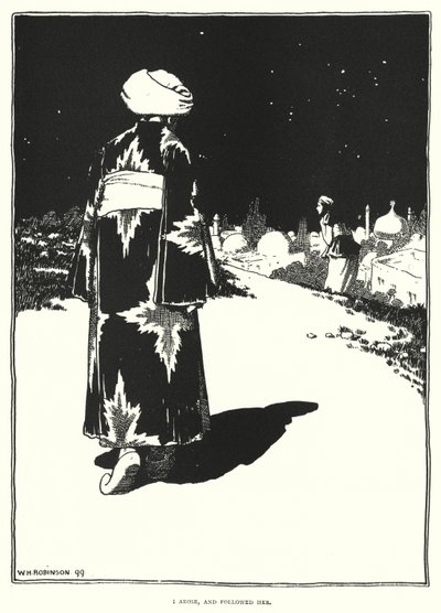 私は立ち上がり、彼女の後を追いかけた（彫刻 作： William Heath Robinson