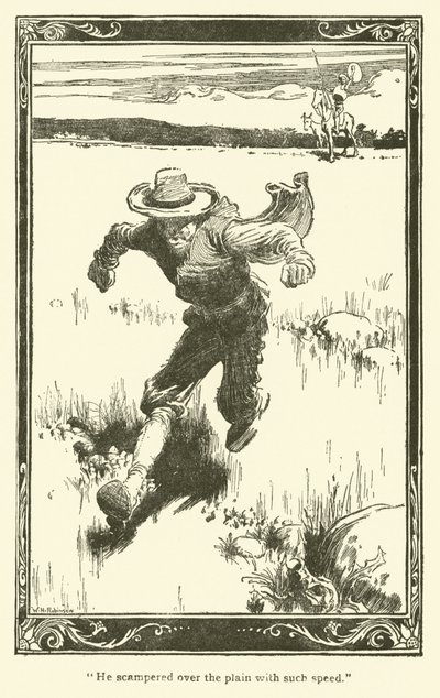 ドン・キホーテのイラスト（リトグラフ 作： William Heath Robinson