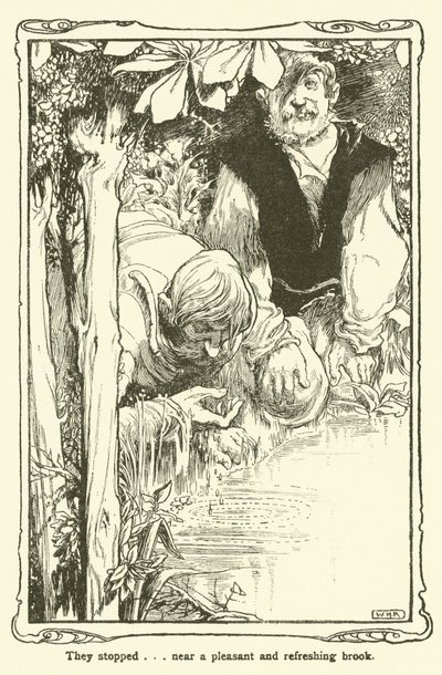 ドン・キホーテのイラスト（リトグラフ 作： William Heath Robinson