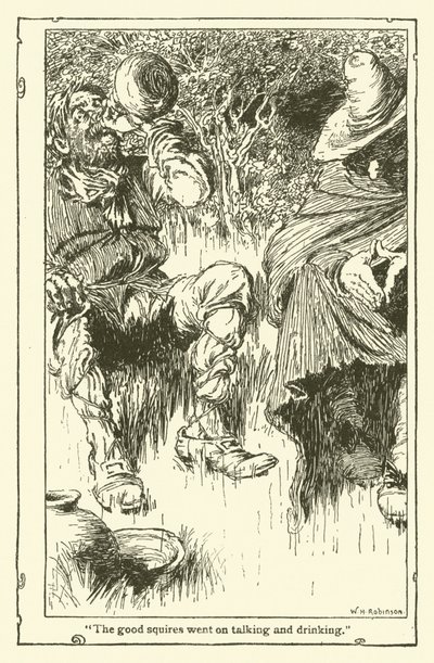ドン・キホーテのイラスト（リトグラフ 作： William Heath Robinson