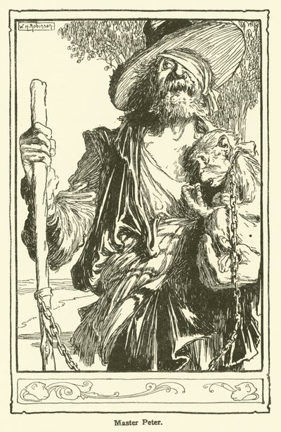 ドン・キホーテのイラスト（リトグラフ 作： William Heath Robinson