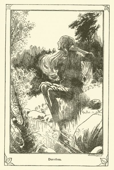 ドン・キホーテのイラスト（リトグラフ 作： William Heath Robinson
