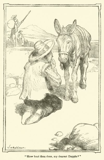 ドン・キホーテのイラスト（リトグラフ 作： William Heath Robinson
