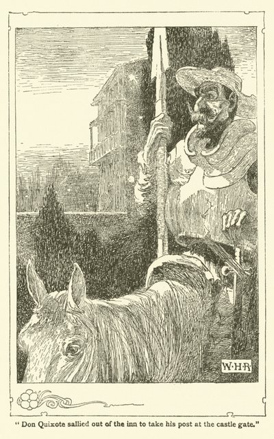 ドン・キホーテのイラスト（リトグラフ 作： William Heath Robinson