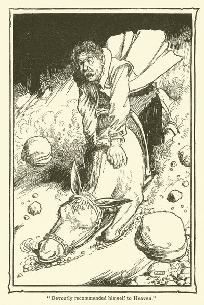 ドン・キホーテのイラスト（リトグラフ 作： William Heath Robinson