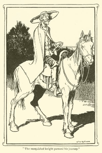 ドン・キホーテのイラスト（リトグラフ 作： William Heath Robinson
