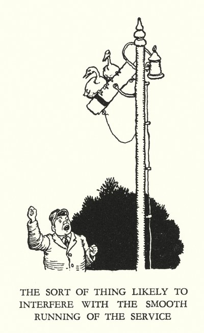 W・ヒース・ロビンソンによる「Railway Ribaldry」のイラスト（リトグラフ）。 作： William Heath Robinson