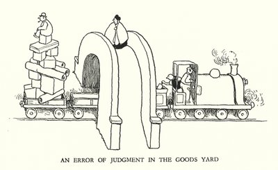W・ヒース・ロビンソンによる「Railway Ribaldry」のイラスト（リトグラフ）。 作： William Heath Robinson