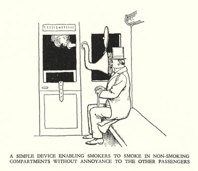 W・ヒース・ロビンソンによる「Railway Ribaldry」のイラスト（リトグラフ）。 作： William Heath Robinson