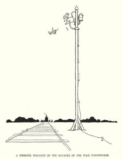 W・ヒース・ロビンソンによる「Railway Ribaldry」のイラスト（リトグラフ）。 作： William Heath Robinson
