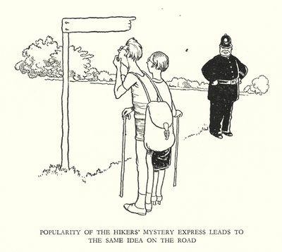 W・ヒース・ロビンソンによる「Railway Ribaldry」のイラスト（リトグラフ）。 作： William Heath Robinson