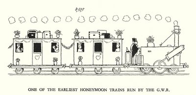 W・ヒース・ロビンソンによる「Railway Ribaldry」のイラスト（リトグラフ）。 作： William Heath Robinson