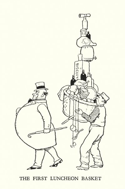 W・ヒース・ロビンソンによる「Railway Ribaldry」のイラスト（リトグラフ）。 作： William Heath Robinson