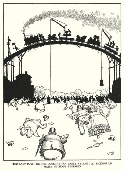 W・ヒース・ロビンソンによる「Railway Ribaldry」のイラスト（リトグラフ）。 作： William Heath Robinson