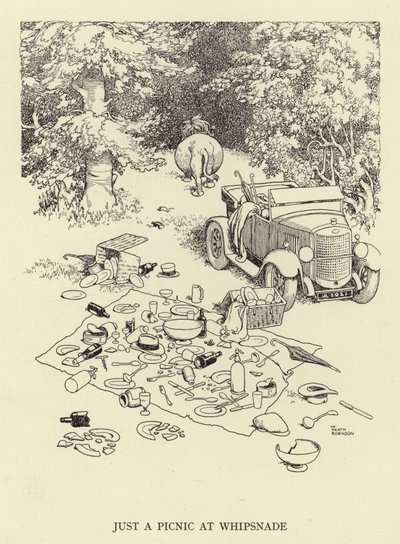 ホイップスネイドでのピクニック 作： William Heath Robinson