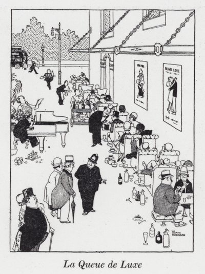 ラ・キュー・ドゥ・リュクス（リトグラフ 作： William Heath Robinson