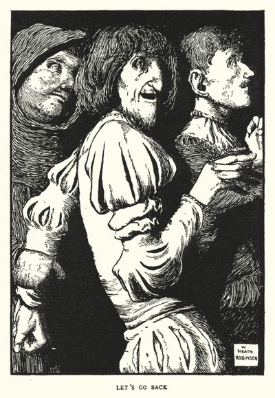 戻ろう（リトグラフ 作： William Heath Robinson