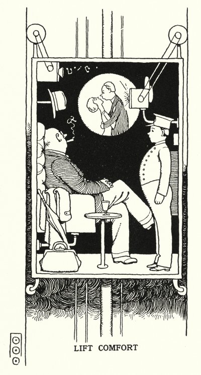 Life Comfort（リトグラフ 作： William Heath Robinson