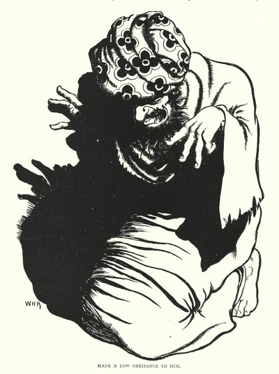 低くお辞儀をした(彫刻) 作： William Heath Robinson