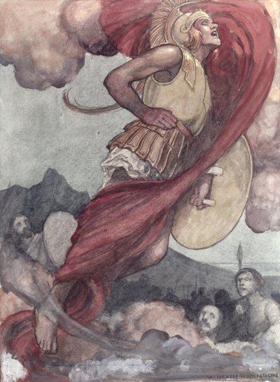 火星はオリンパスに戻ってDiomedに負傷した 作： William Heath Robinson