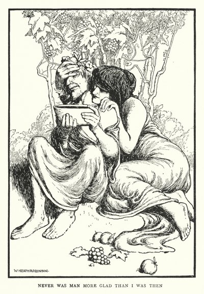 あの時ほど人を喜ばせたことはない（リトグラフ 作： William Heath Robinson