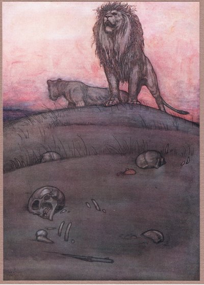 砂の漂流上、ヴェルト側 作： William Heath Robinson