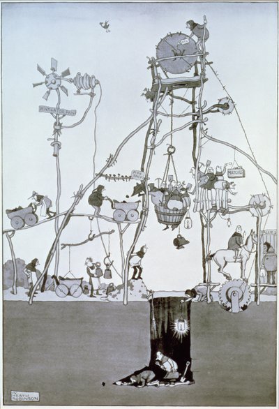 ピットヘッド、1930年頃 作： William Heath Robinson