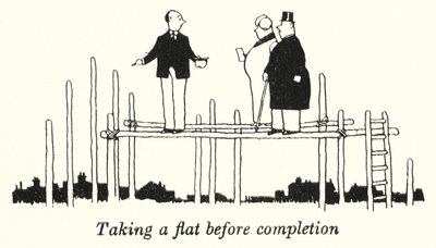完成前のフラットを撮影（リトグラフ 作： William Heath Robinson