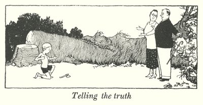 真実を伝えること（リトグラフ 作： William Heath Robinson