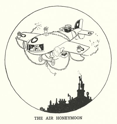 エア・ハネムーン」（リトグラフ 作： William Heath Robinson
