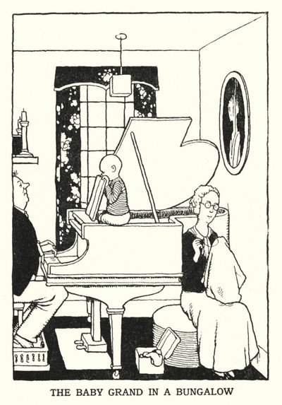 バンガローのベイビーグランド（リトグラフ 作： William Heath Robinson
