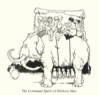 ピルトダウンマンの共同精神（リトグラフ 作： William Heath Robinson