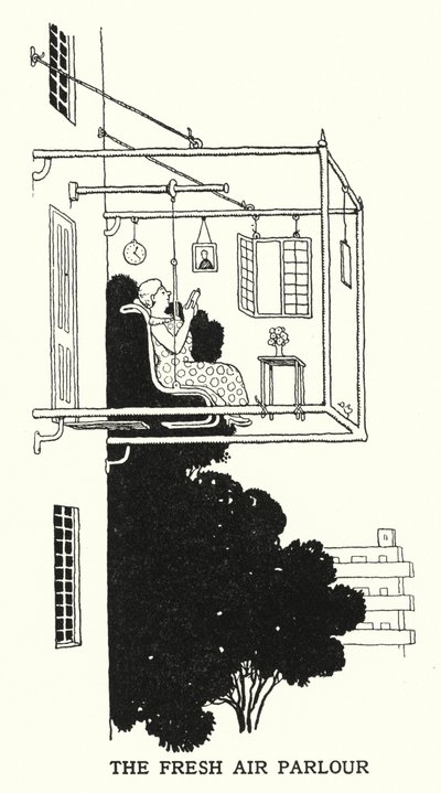 The Fresh Air Parlour（リトグラフ 作： William Heath Robinson