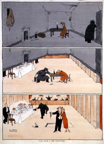 メイドとマジシャン 作： William Heath Robinson