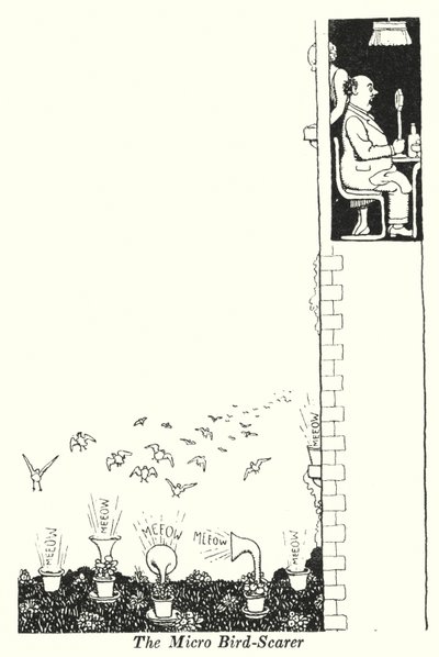 The Micro Bird-Scarer (litho) 作： William Heath Robinson