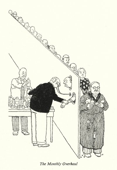 月刊オーバーホール(リトグラフ) 作： William Heath Robinson