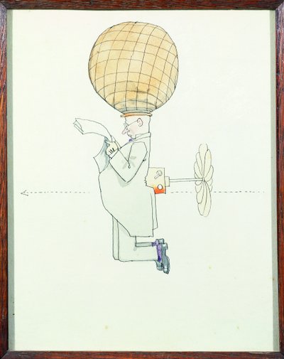 紳士のための個人的な空中旅行システム 作： William Heath Robinson