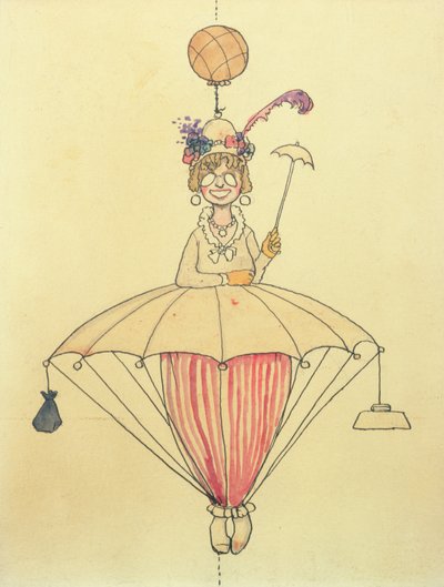 女性のための個人用空中旅行システム 作： William Heath Robinson