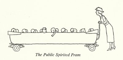 The Public Spirited Pram (litho) 作： William Heath Robinson