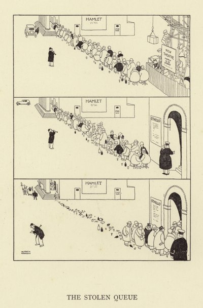 盗まれたキュー 作： William Heath Robinson