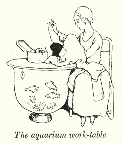 水族館の作業台（リトグラフ 作： William Heath Robinson