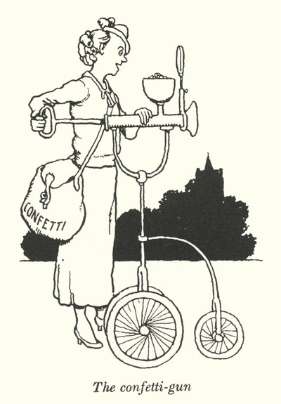 コンフェッティガン（リトグラフ 作： William Heath Robinson
