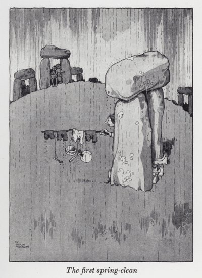 初めての大掃除（リトグラフ 作： William Heath Robinson