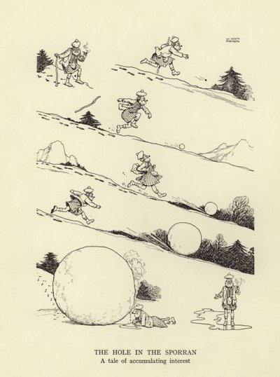 関心が高まる物語、スポランの穴 作： William Heath Robinson
