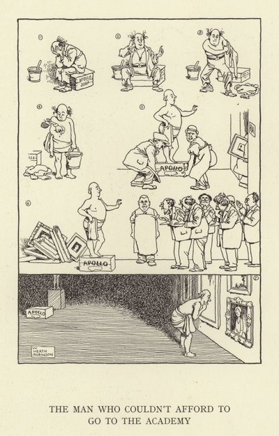 アカデミーに行く余裕がなかった男 作： William Heath Robinson